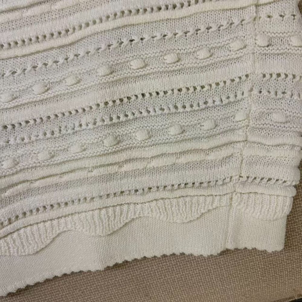 ✨ SALE EUC Sezane Leon Jumper Small Ecru Ivory French Knit Top - Picture 6 of 9